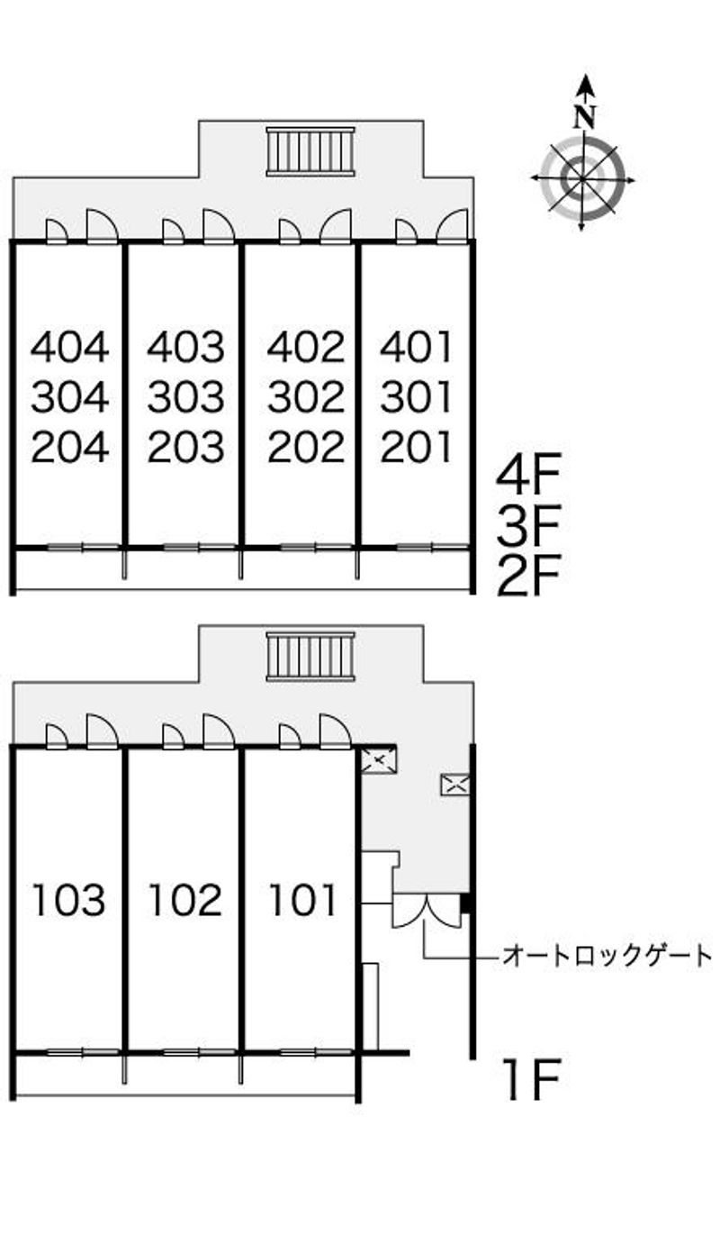 レオパレス日時計 間取り配置図