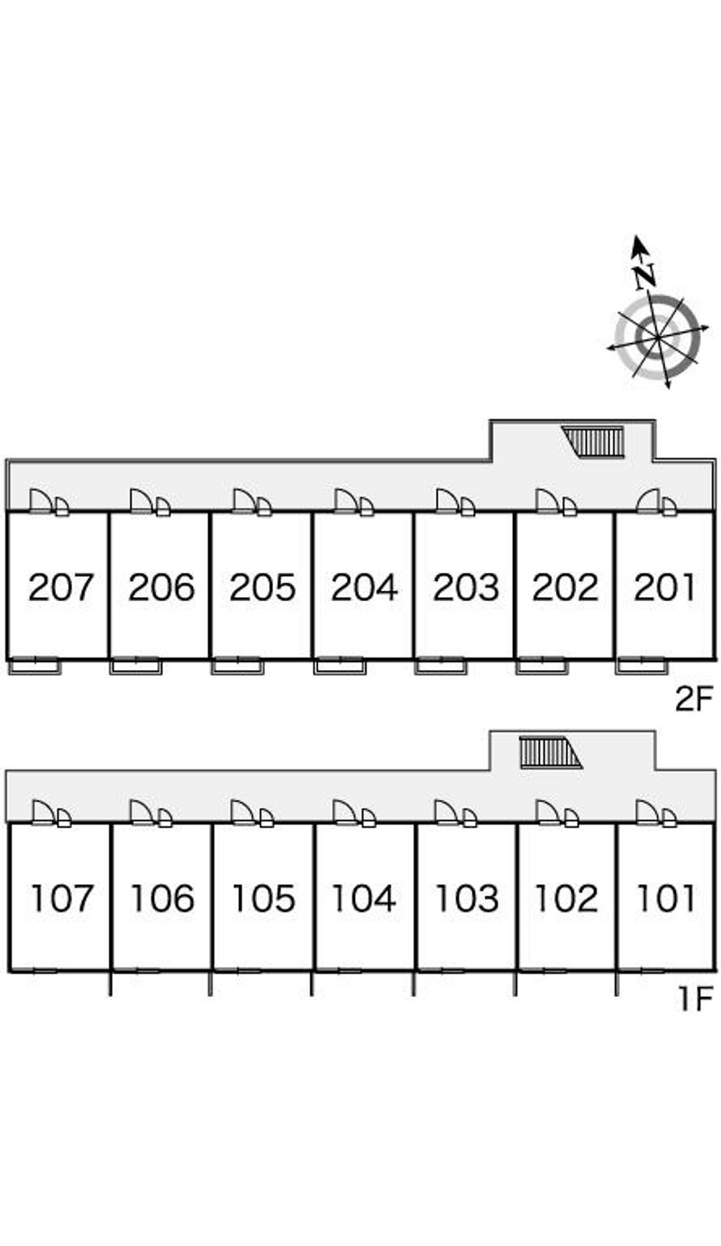 レオパレスシティパル 間取配置図