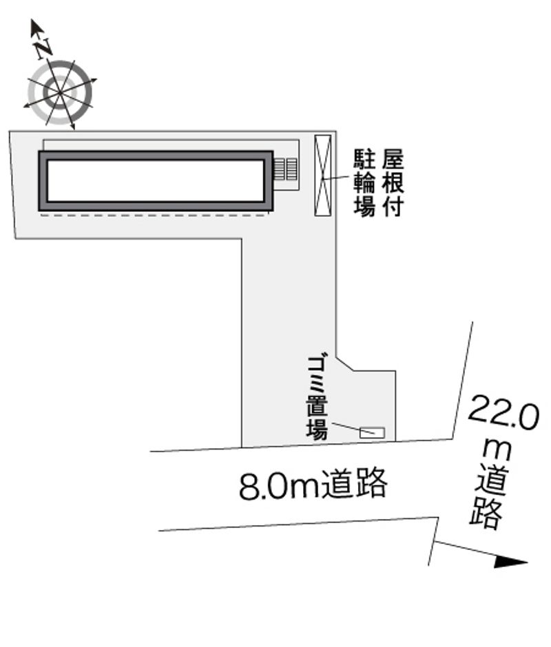 レオパレス亀岡駅前 配置図