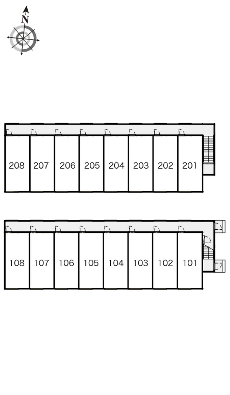 レオパレスサンライズ６２７ 間取配置図