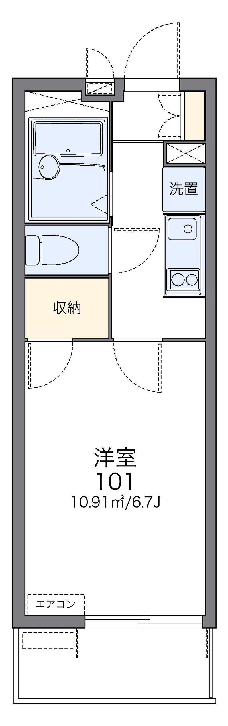 レオパレス浜木綿 間取図