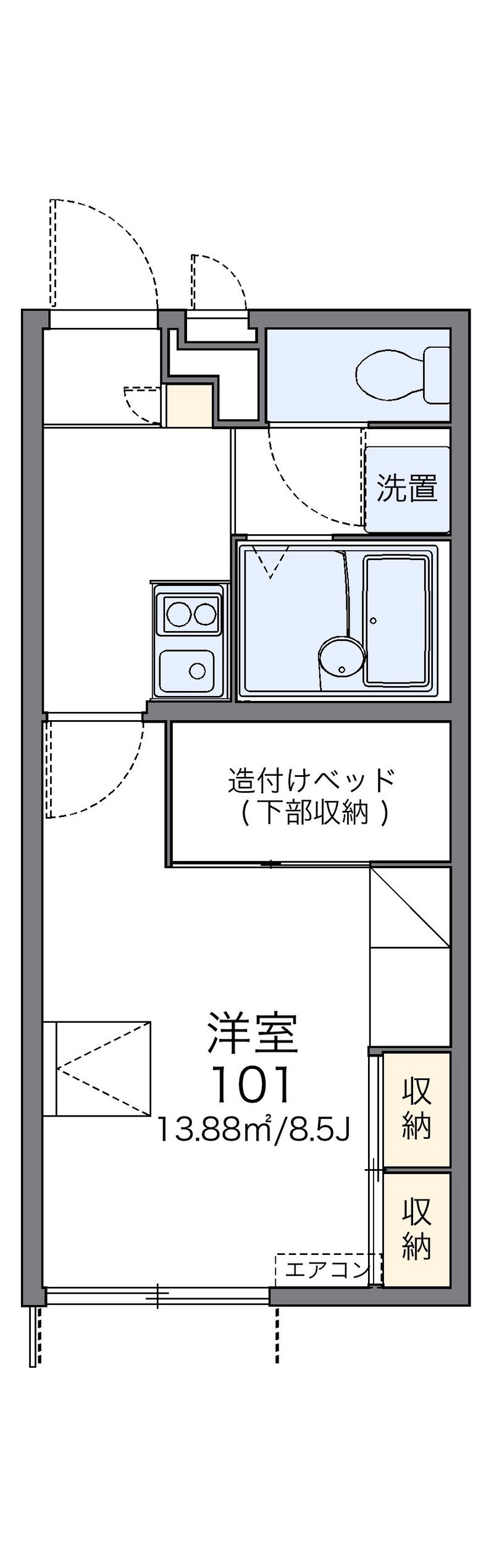 レオパレスさと 間取図