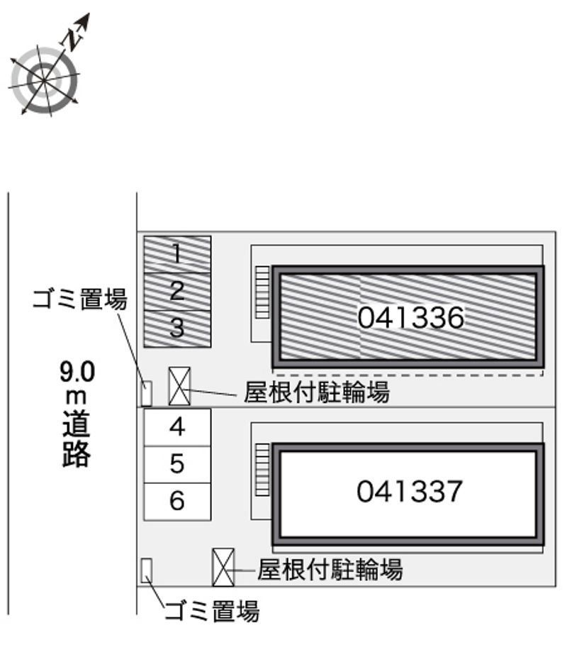 レオパレスあじさいブライト 配置図