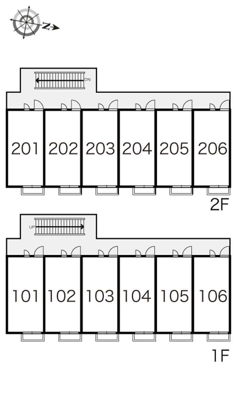 レオパレス南ひばりガ丘 間取配置図