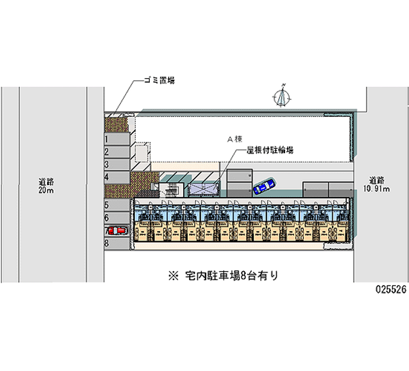 レオパレスセントラル南４条Ｂ 区画図