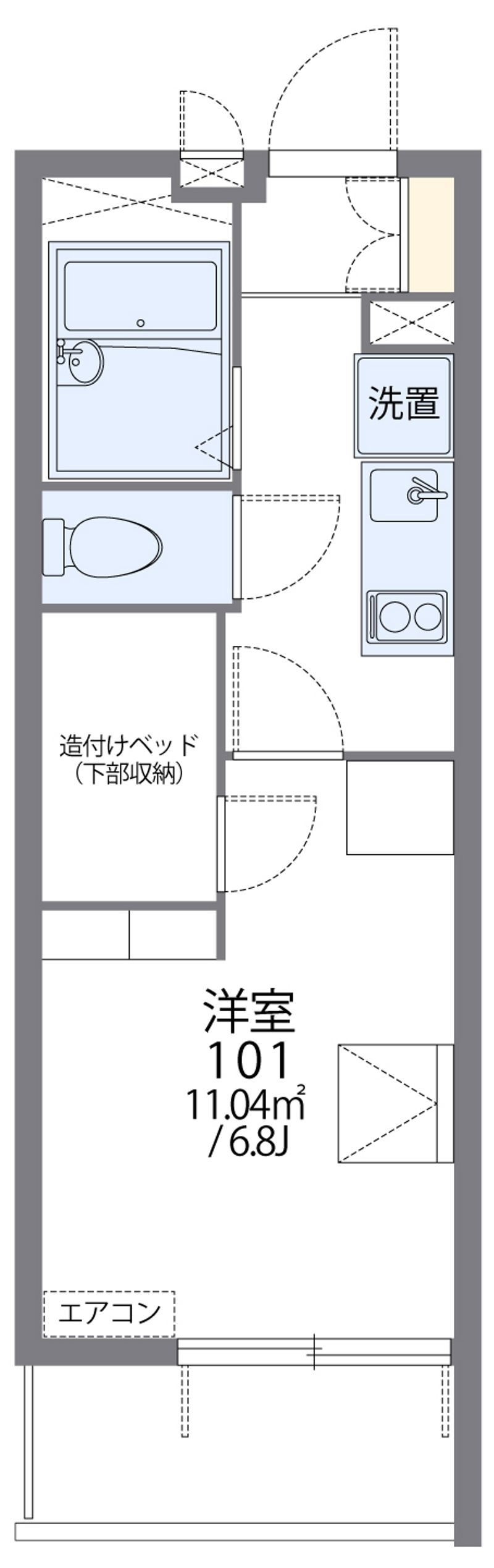 レオパレスまつばら 間取図