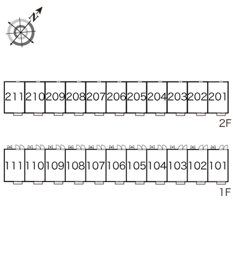 レオパレス松崎Ⅰ 間取配置図