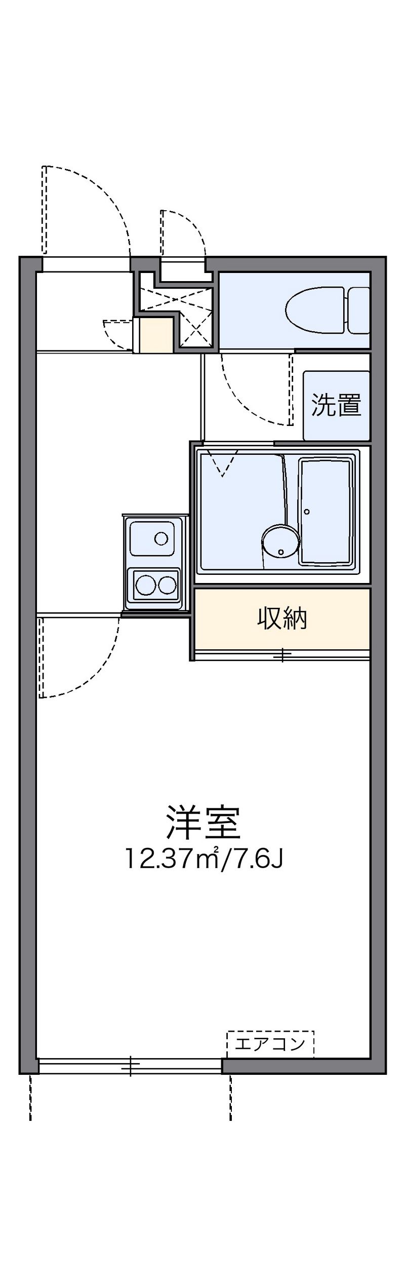 レオパレス香椎駅前 間取図