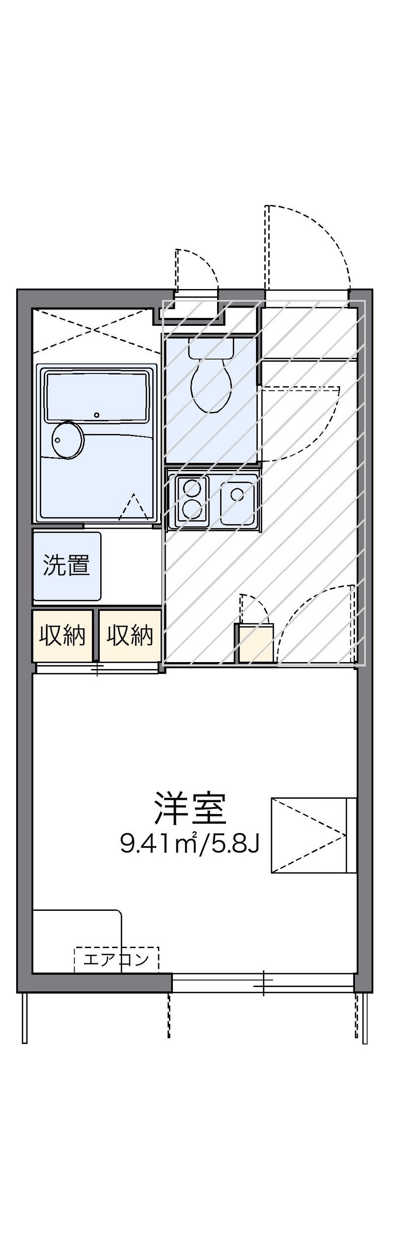 レオパレス新都心 間取図