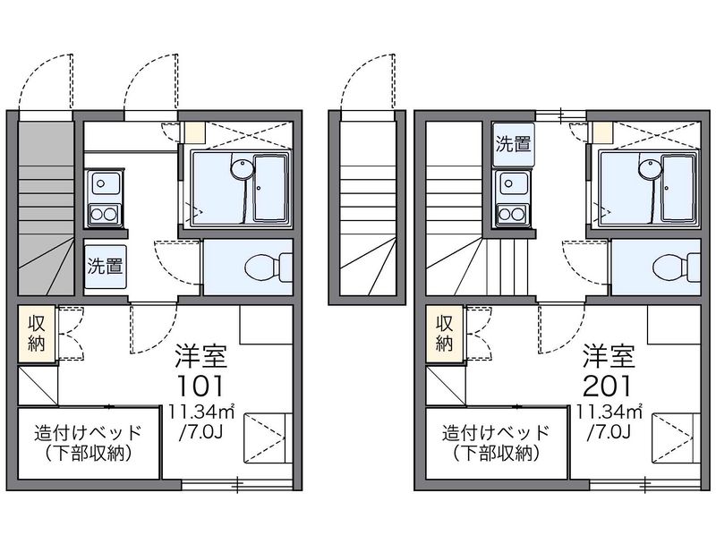 レオパレス本城 間取図