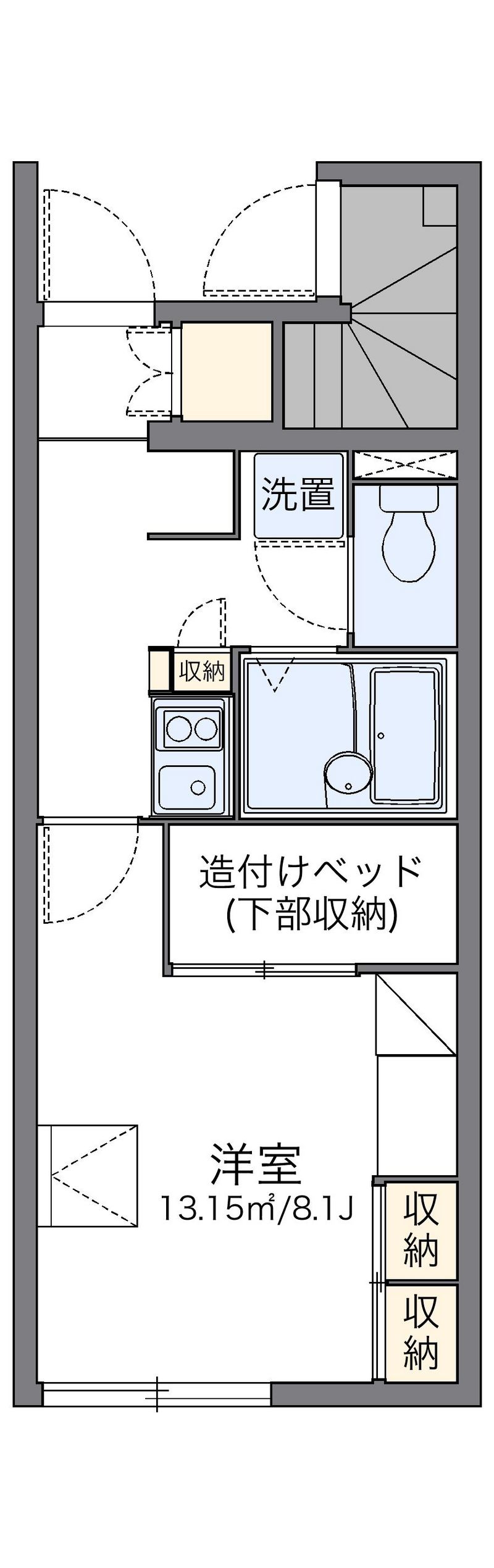 レオパレス雷電 間取図