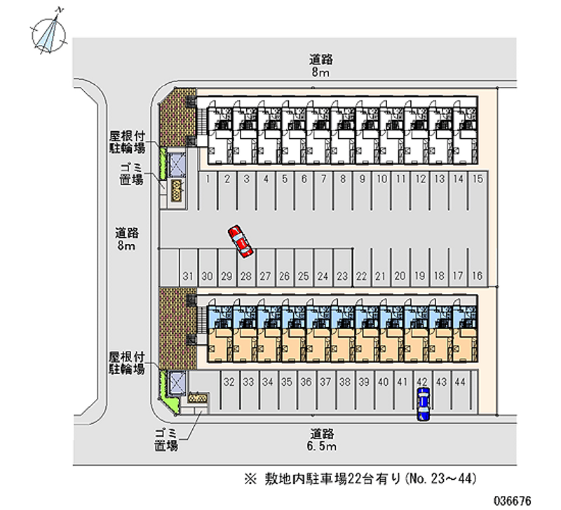 レオパレスハッピードエルＢ 月極駐車場