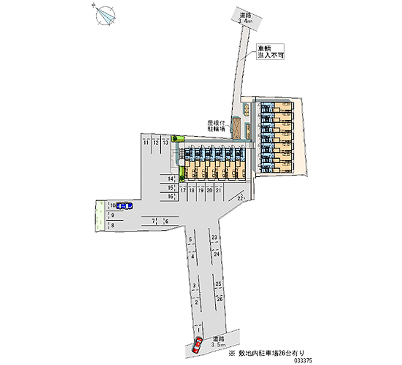 レオパレス大山 月極駐車場