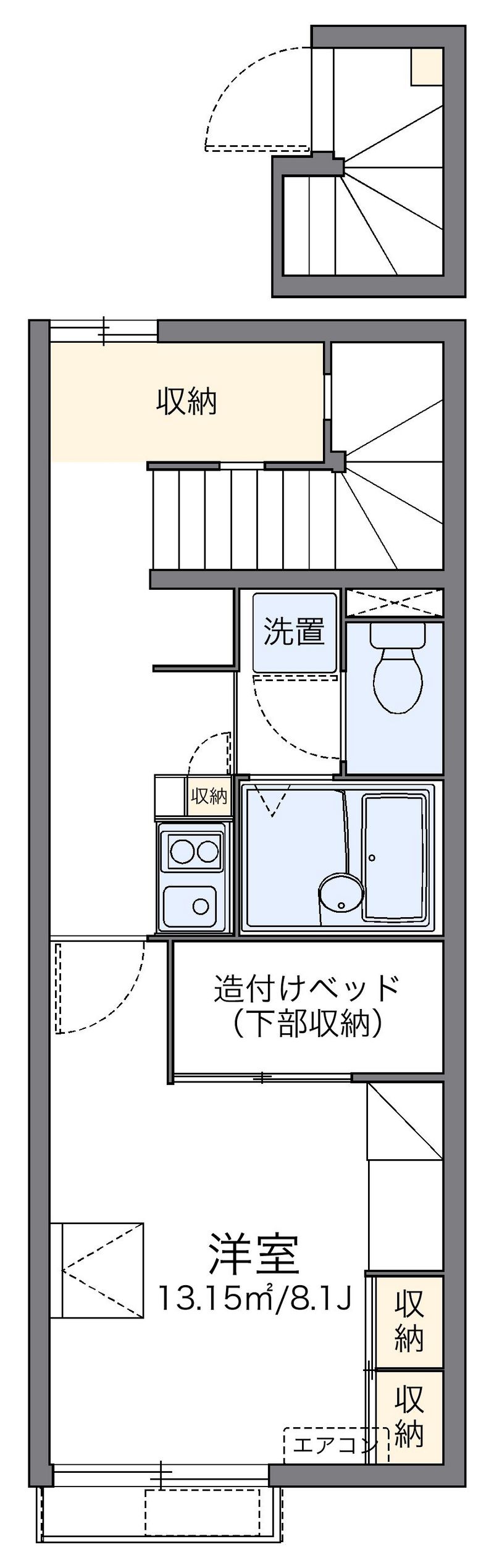 レオパレスハッピーベル 間取図