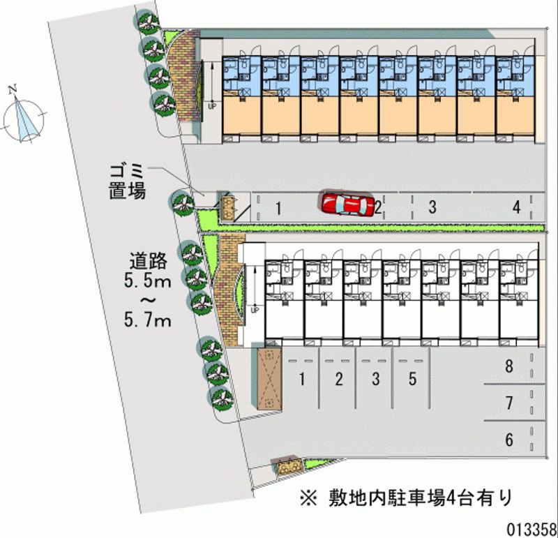 レオパレス夢２番館 月極駐車場