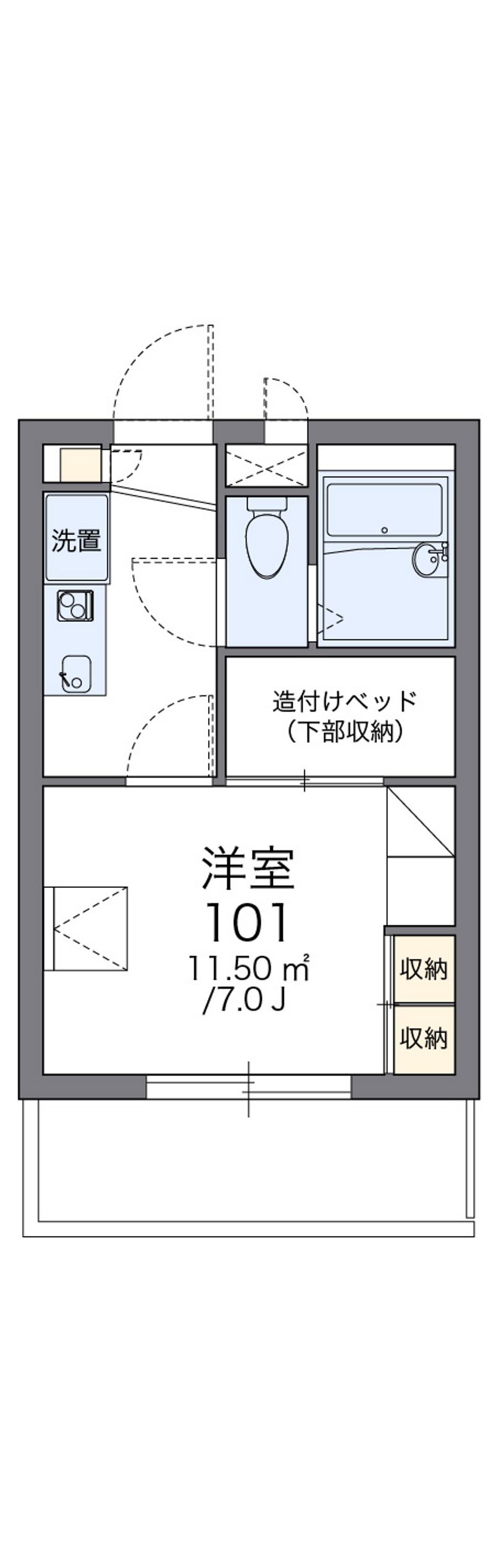 レオパレスボムール 間取図