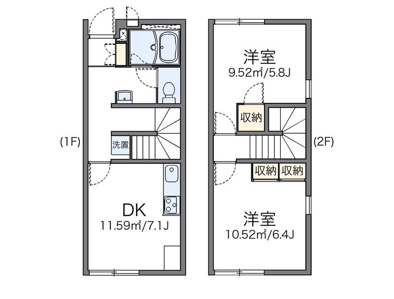 レオパレスプリメーラ深見 間取図