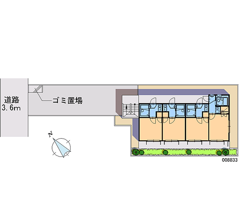 レオパレスサンクレール小戸 区画図