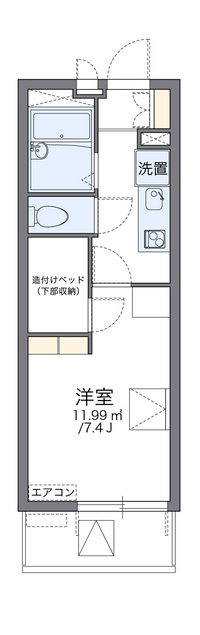 レオパレスドリームハウス枚方 間取り図