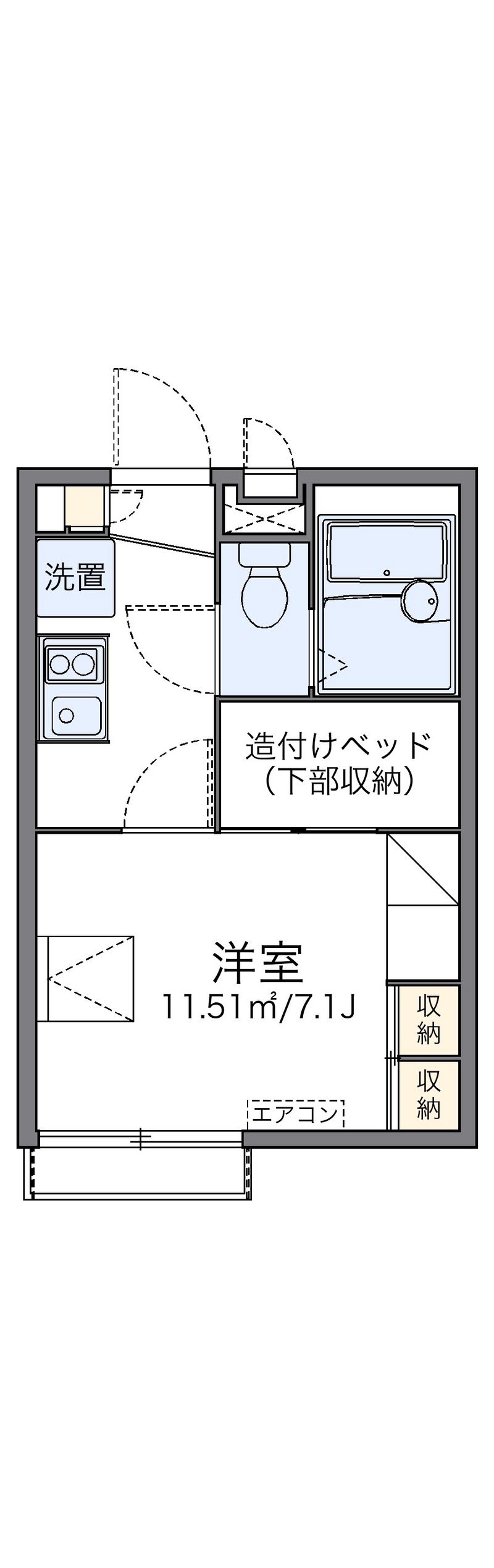 レオパレスベルウッド 間取図