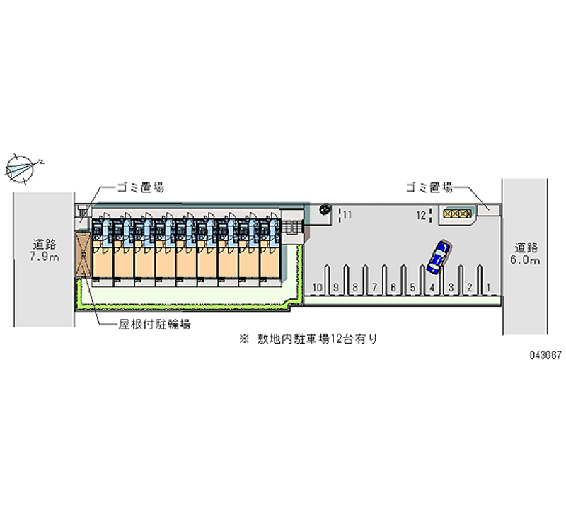 43067 bãi đậu xe hàng tháng