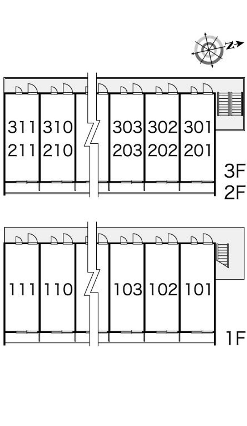 レオパレス長咲 間取配置図