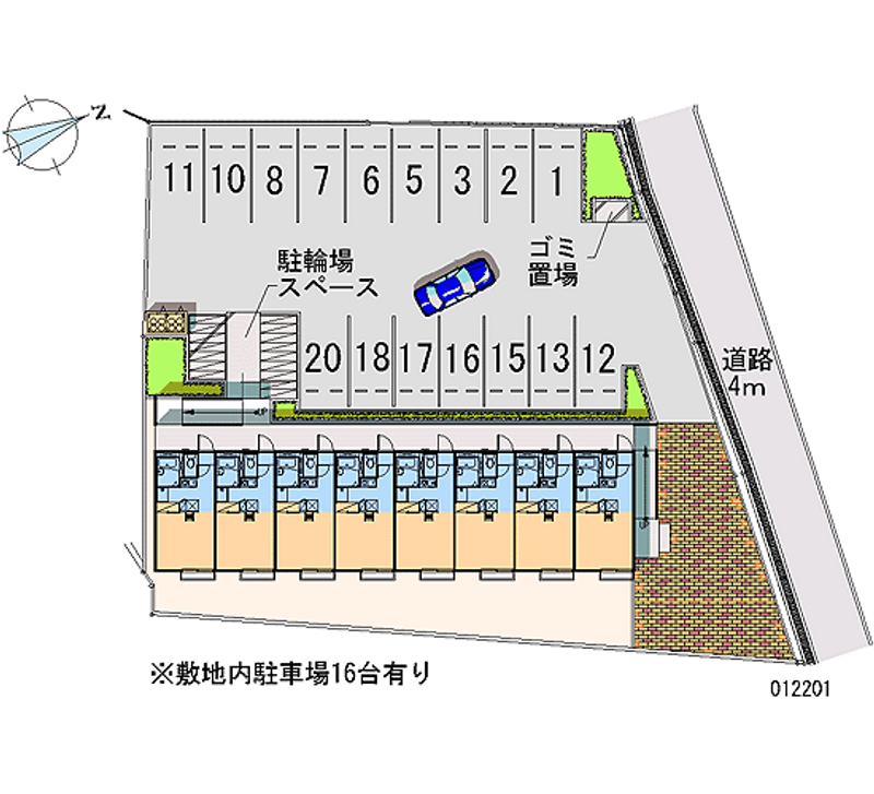 12201 bãi đậu xe hàng tháng