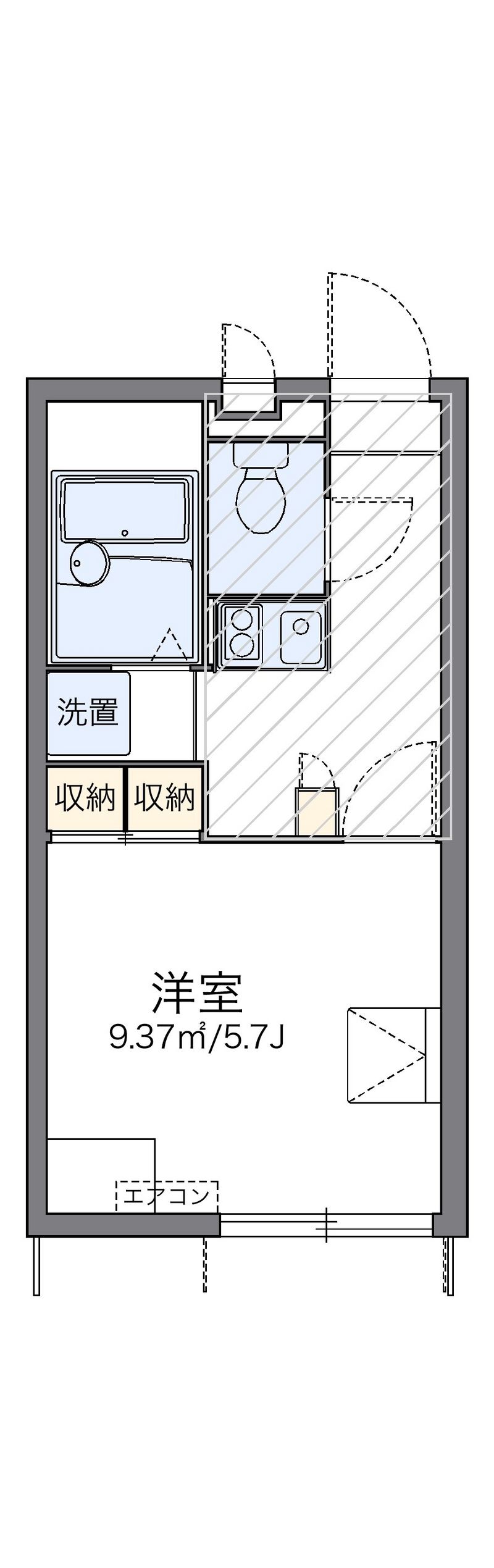 レオパレスルトゥール 間取図