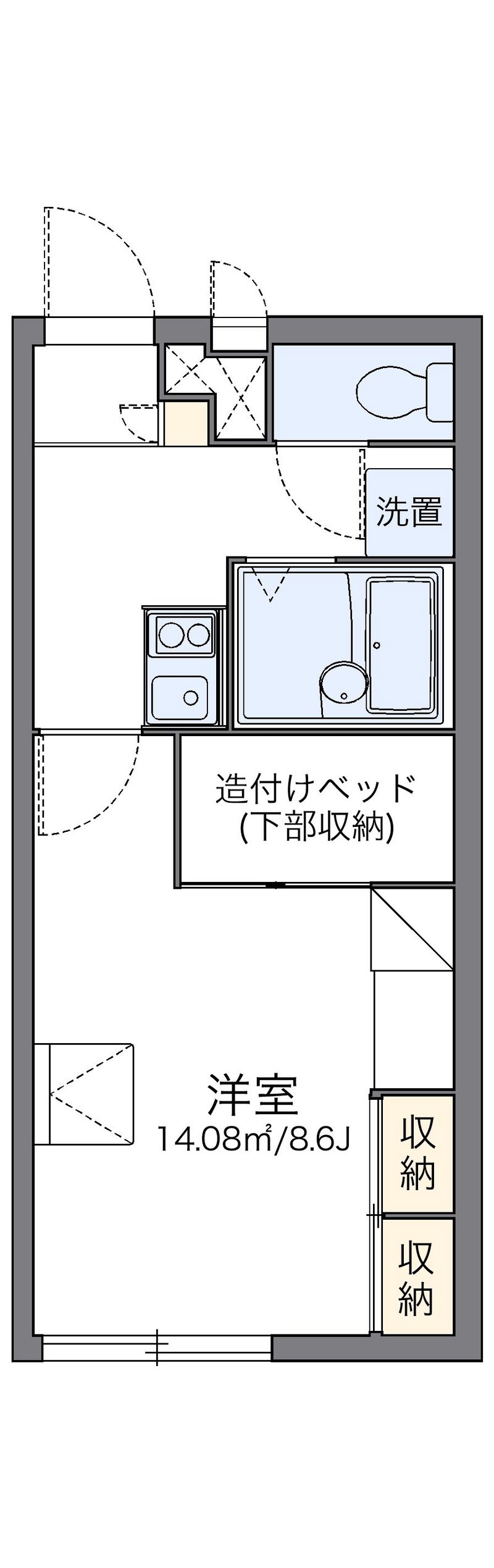 レオパレスくらのまち 間取図