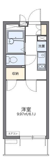 レオパレス中川Ⅱ 間取り図