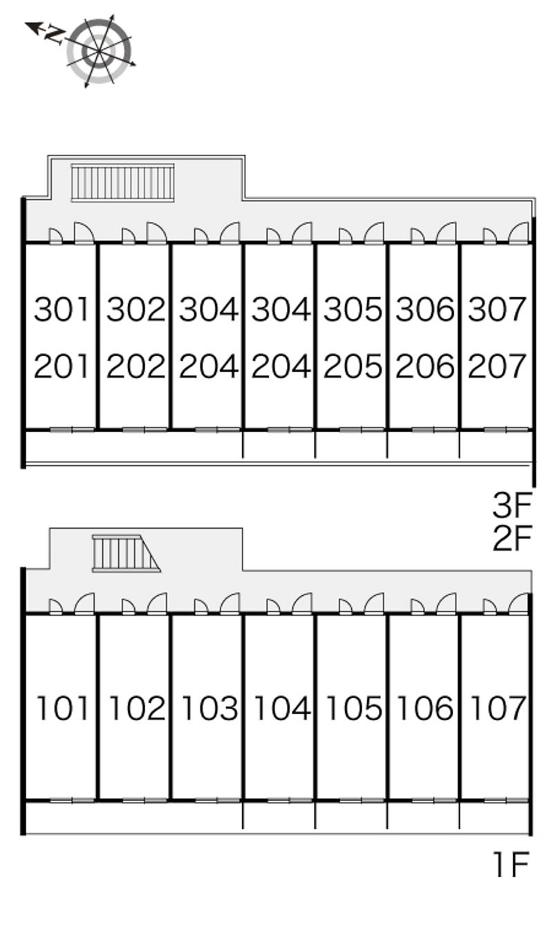 レオパレス１３ＳＴＯＮＥⅡ 間取り配置図