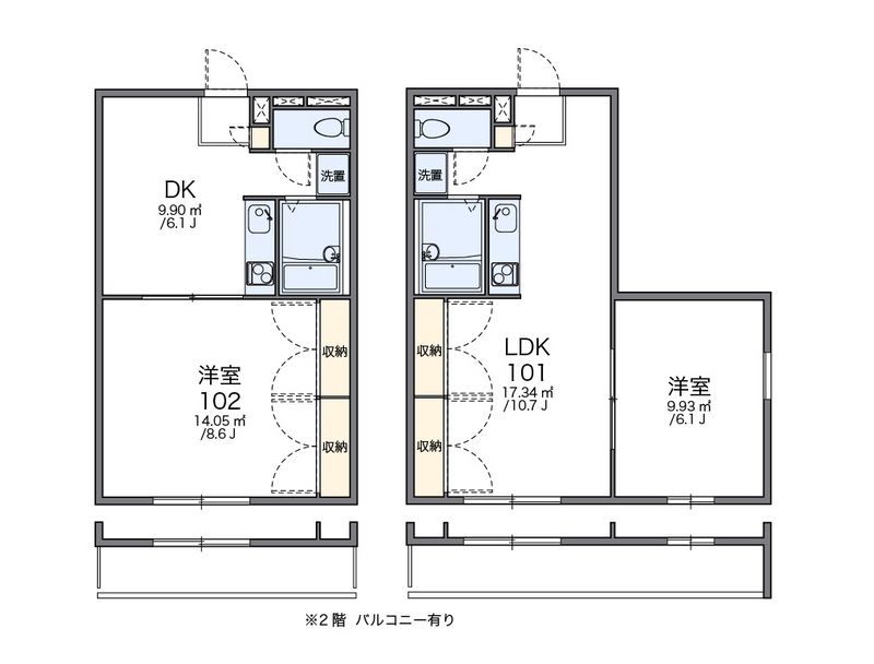 レオパレスハインスハイム 間取図