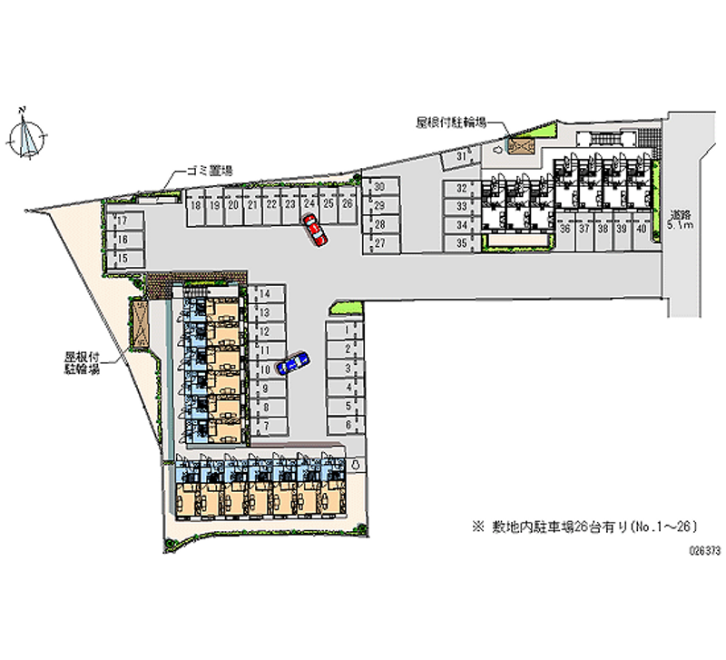 レオパレスロワゾ　ブルー 月極駐車場