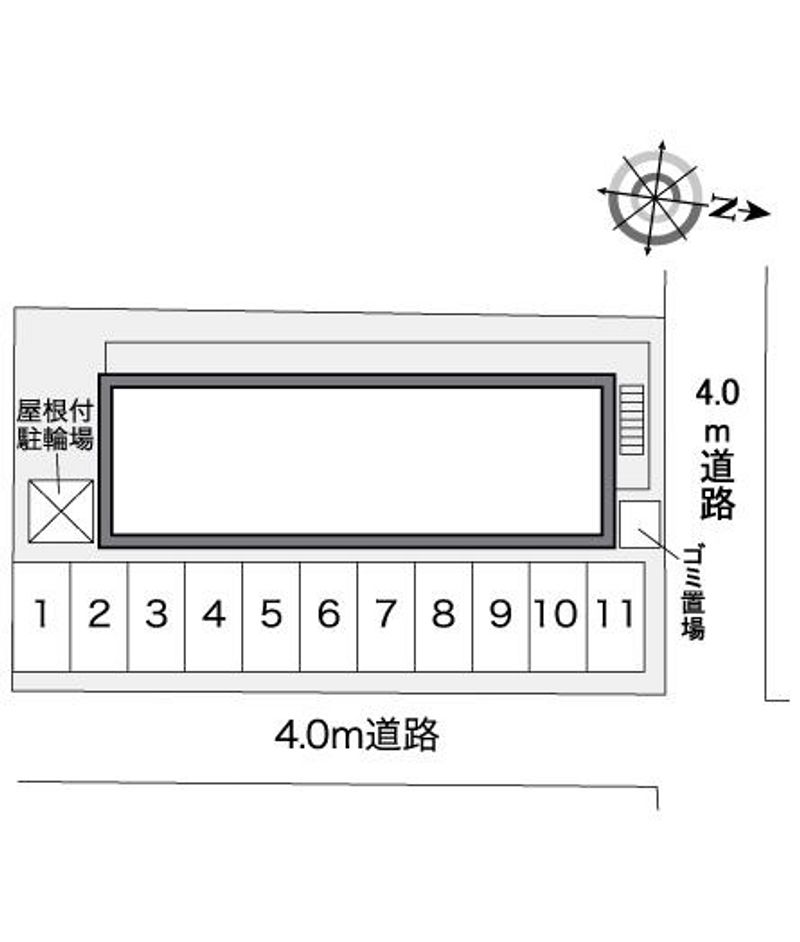 レオパレスマーブルハウス１４ 配置図