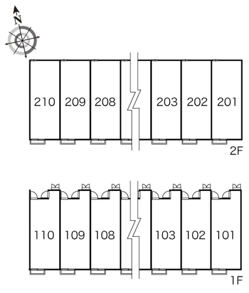 レオパレス連 間取配置図