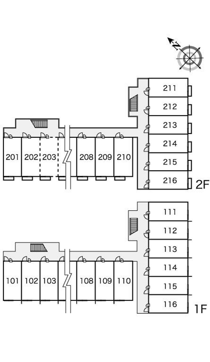 レオパレスアクシオンⅡ 間取り配置図