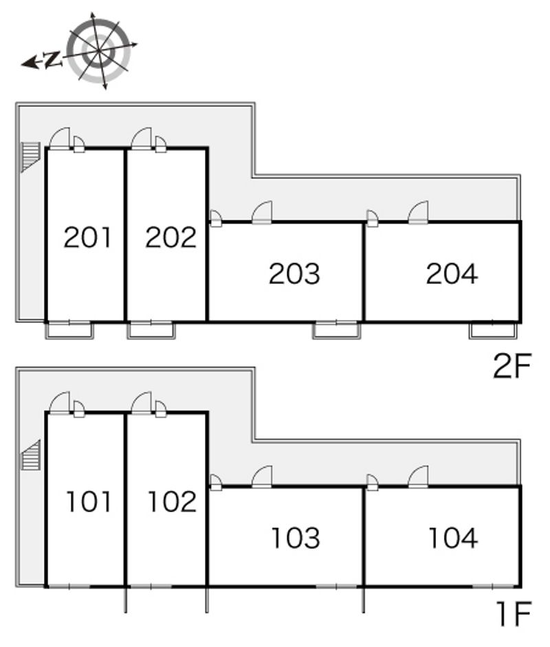 レオパレス船頭場 間取配置図