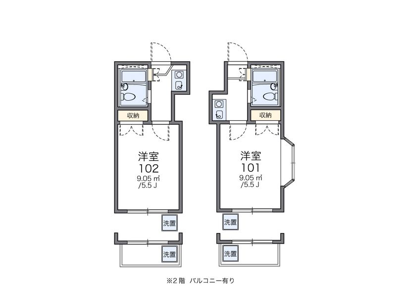 レオパレスエイコーン 間取図