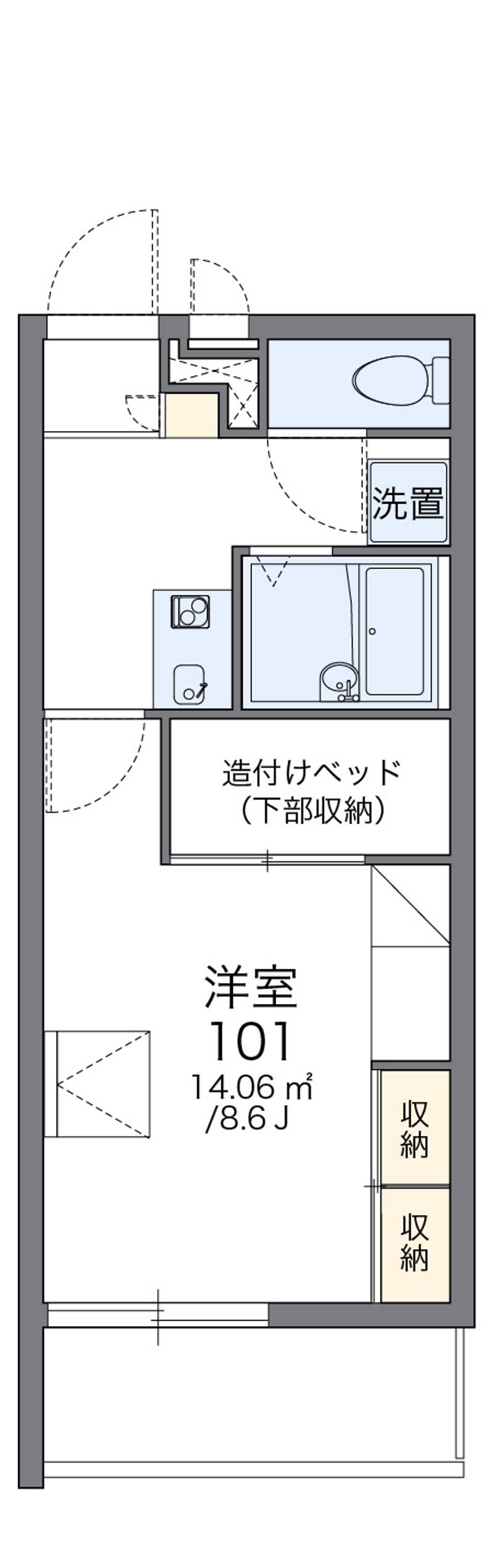 レオパレス山下 間取図