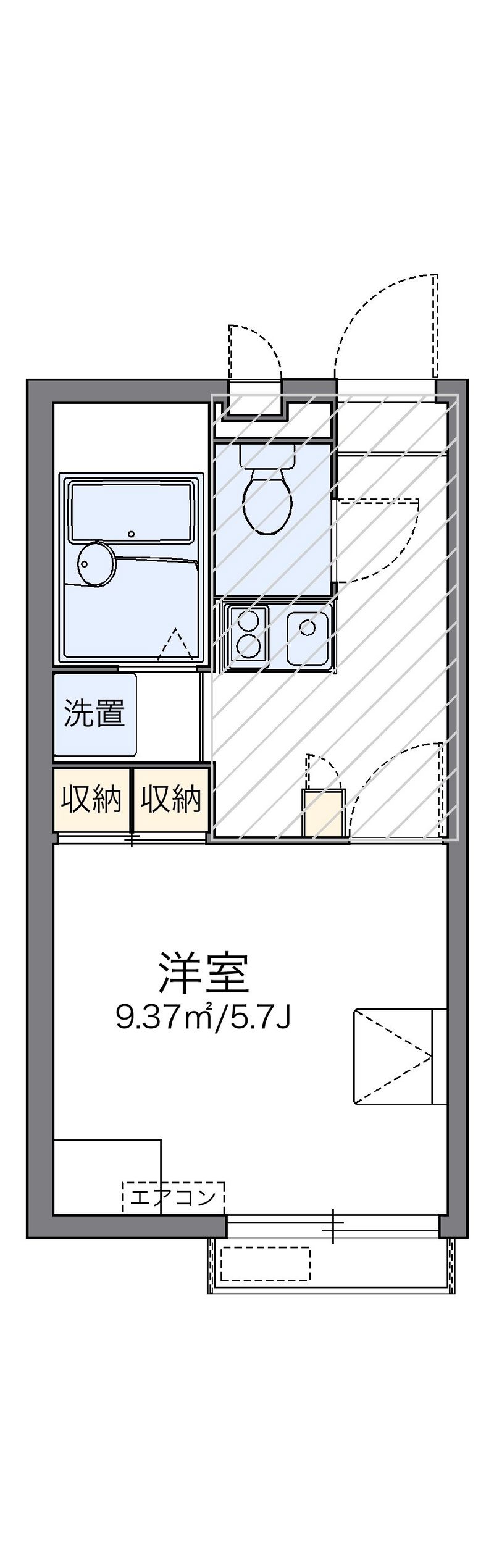 レオパレスセルリアン 間取図