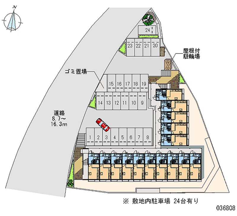 レオパレスチェリッシュ前原 月極駐車場