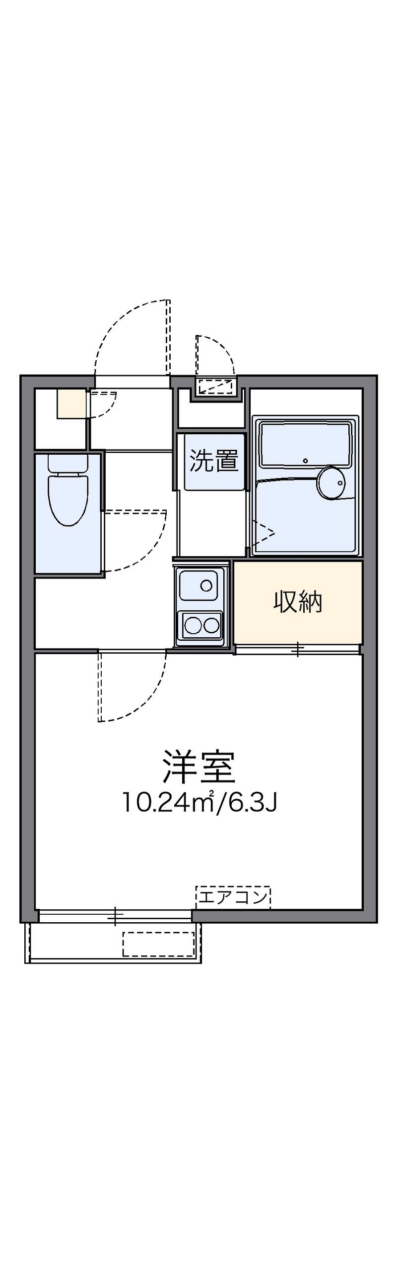 レオパレスカーサ　ソレアード 間取図