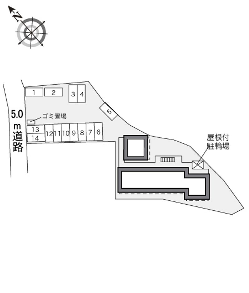 レオパレスグリンビュー　Ｆ 配置図