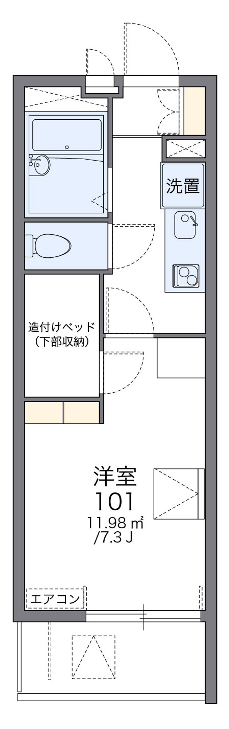 レオパレスルエスト 間取図