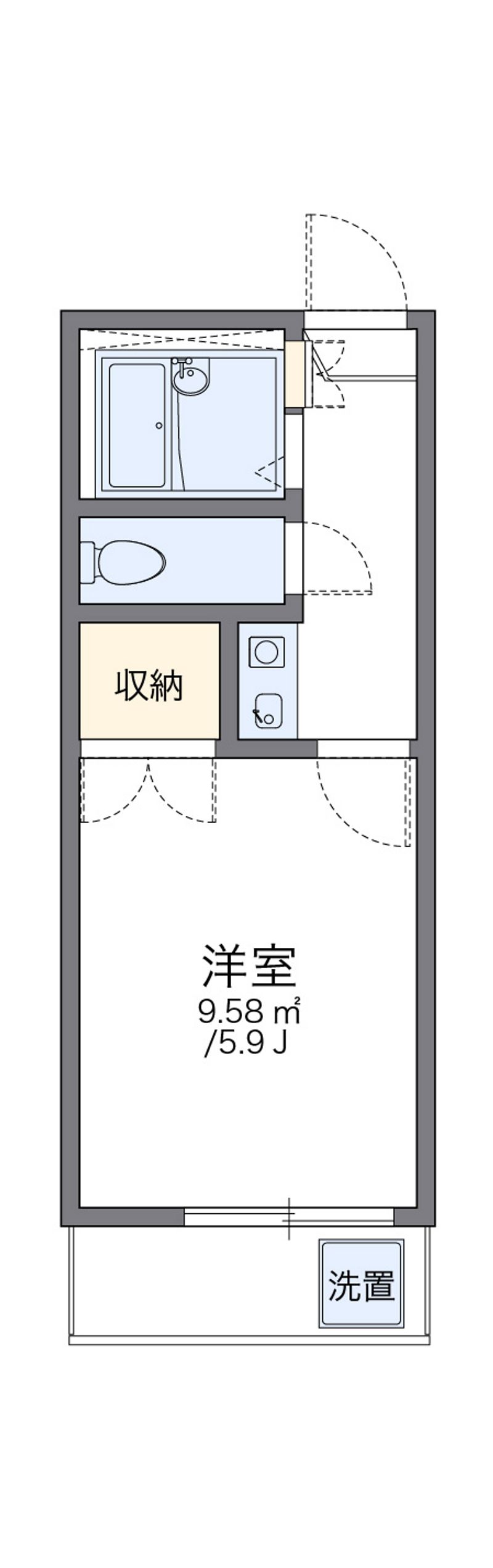 レオパレス川合Ｂ 間取図