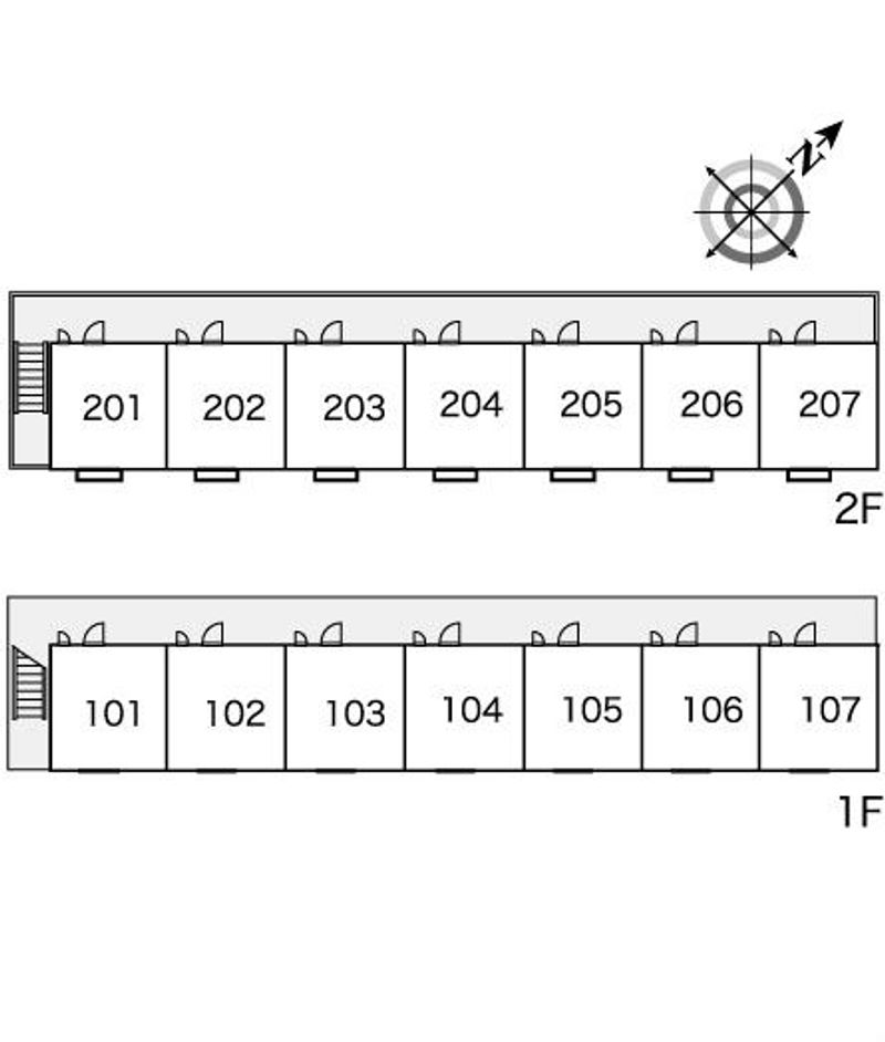 レオパレスヒビキ 間取配置図