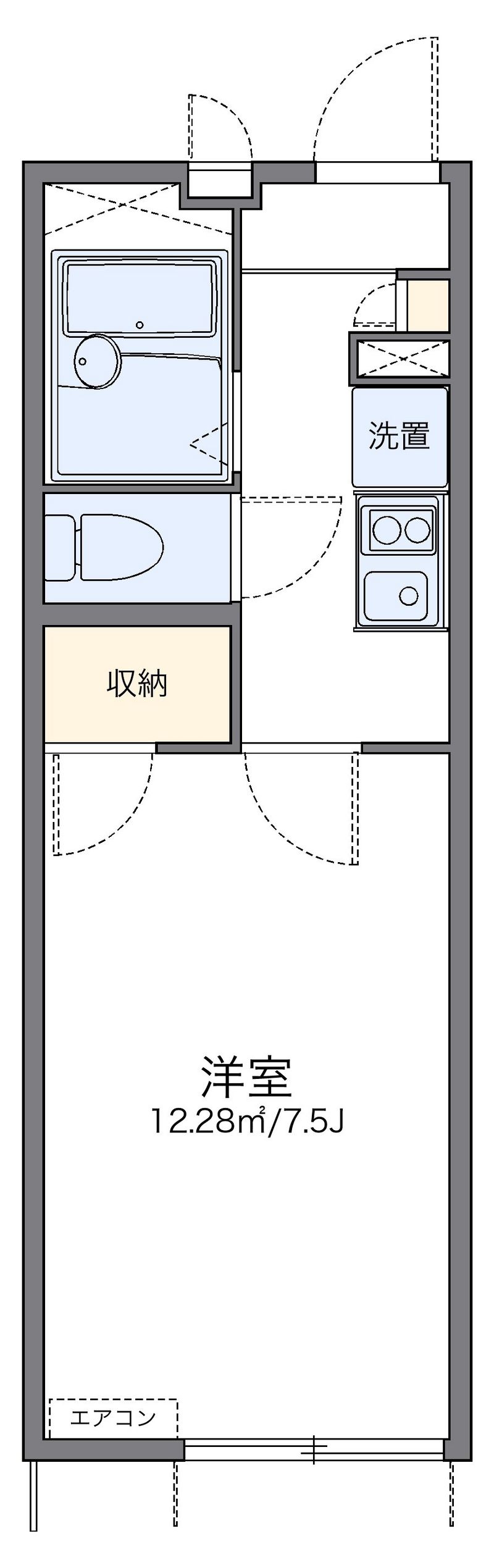 レオパレス旭ヶ丘 間取図