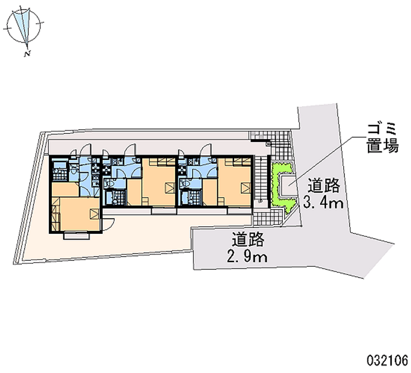 レオパレスノース池袋 区画図
