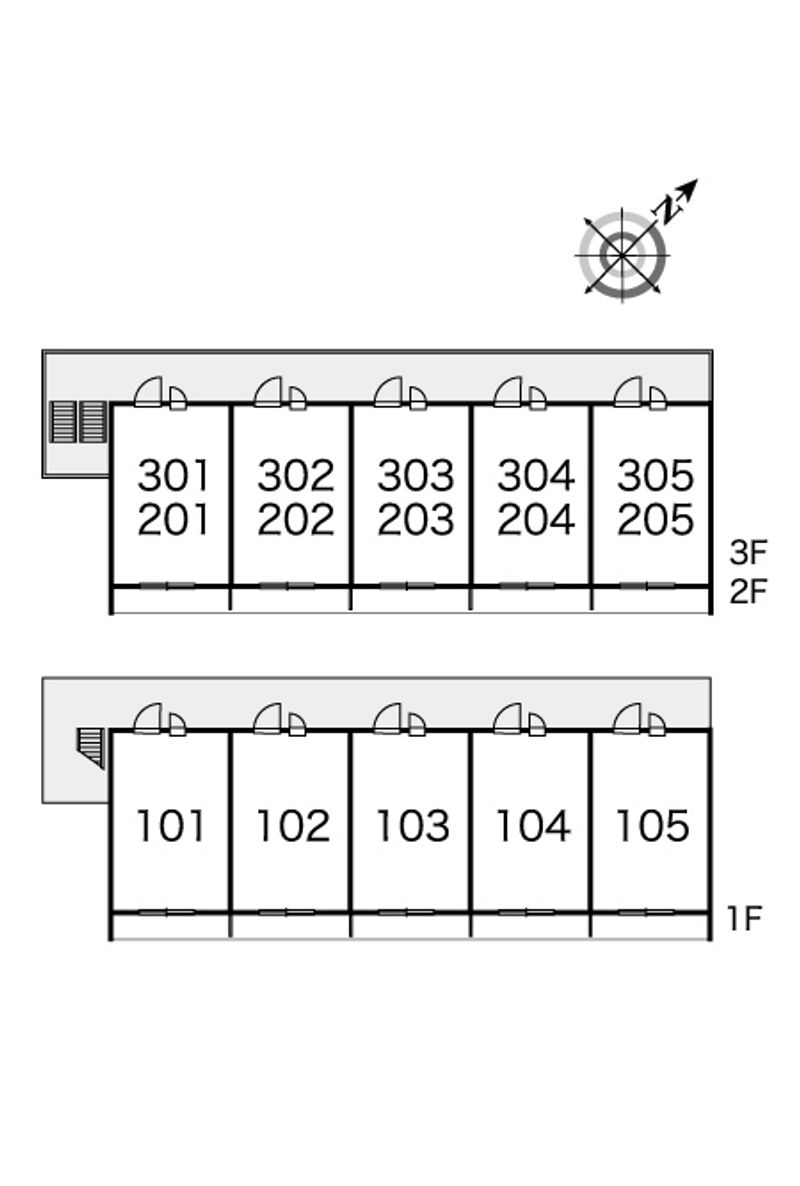 レオパレス多摩ぶらーま 間取り配置図
