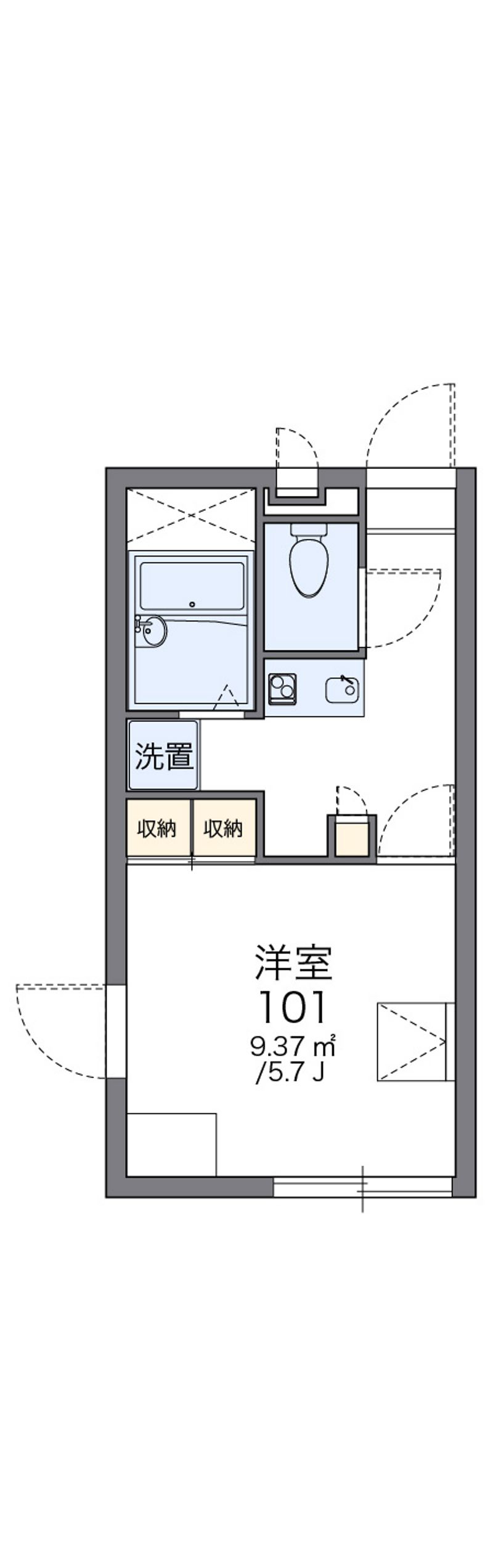 レオパレスアビィロード烏山 間取図